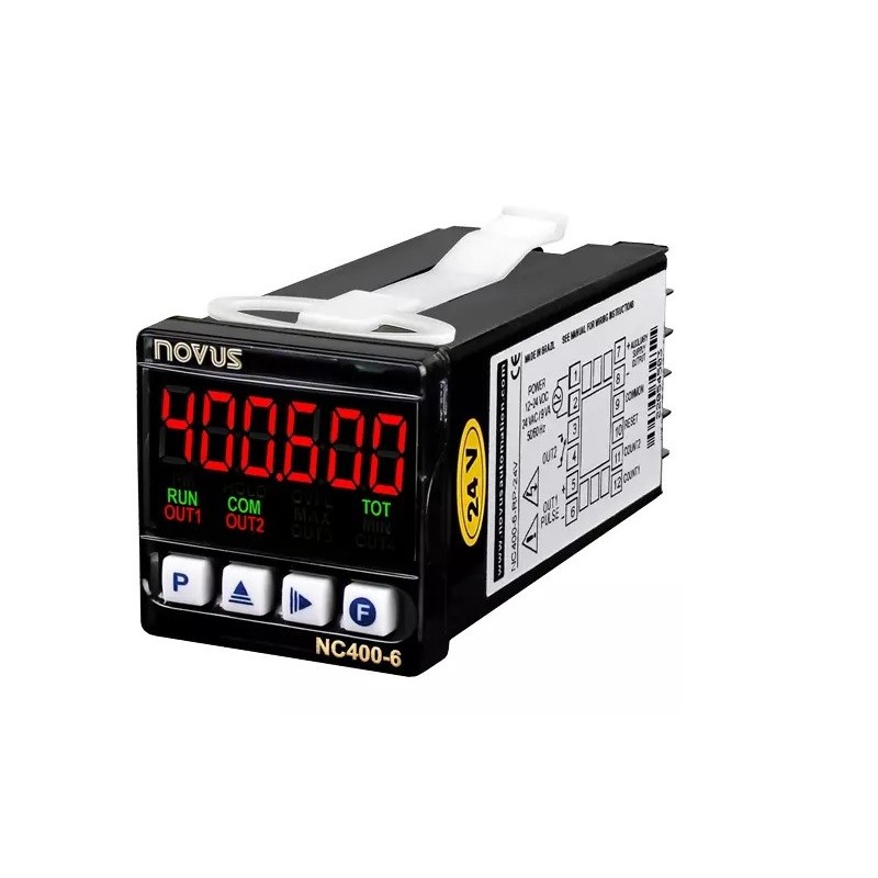 Contador eletrônico programável 24V NC400-6-RR 6 dígitos - Novus