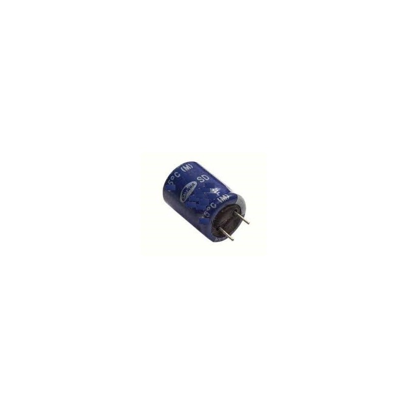 Capacitor eletrolitico 120uf x 63v Pino curto 105º 10x16mm
