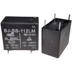 Relé 12Vcc 5A/10A 4 pinos 110/220v BJ-SS-112LM