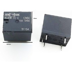 Relé 12Vcc 15A 1 contato reversivel 5 pinos