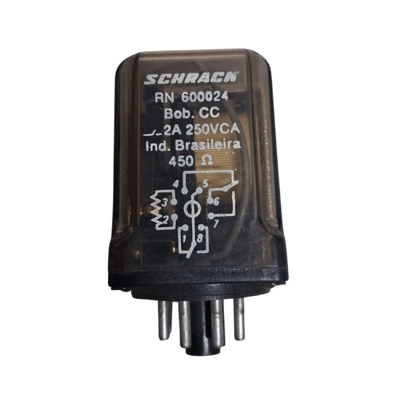 Relé 250VCA 8 pinos RN 600024 - Schrack