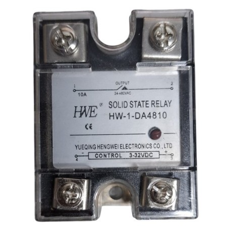 Relé de estado sólido HW-1-DA4810 3~32Vdc 10A HWE