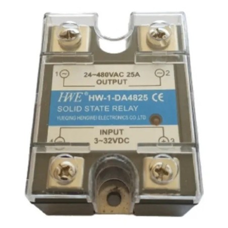 Relé de estado sólido HW-1-DA4825 3~32Vdc 25A