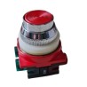 Botão de comando blindex vermelho raiada 30mm NA NF 20/03.11 16A 750VCA