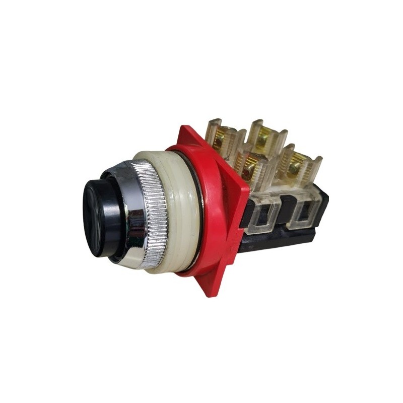 Botão de comando blindex preto lisa 30mm 1NF 1NA 16A 750 Vca  20/03L.11