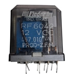 Relé 12vcc 8 pinos RF.6042 - Finder