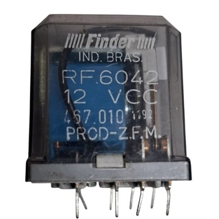 Relé 12vcc 8 pinos RF.6042 - Finder