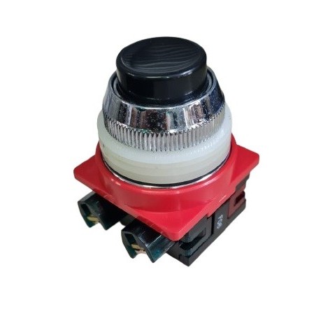 Botão de comando blindex preto liso 30mm NA NF 20/03.11 16A 750VCA