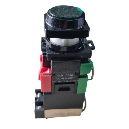 Botão pulsador blindex 22mm verde 24Vcc 1A-721R.11