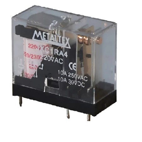 Relé 220Vac 5 pinos JXC1RA4 - Metaltex