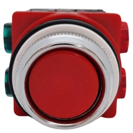 Botão de comando blindex vermelho faceada 30mm NA NF - 20/04L