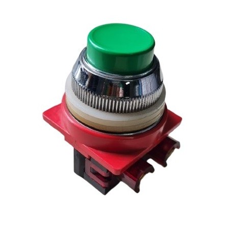 Botão de comando blindex verde lisa 30mm NF 16A 750VCA