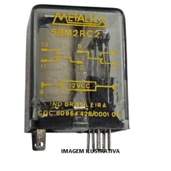 Relé 12Vcc 8 pinos RF. SBMS2RC2/6A - Metaltex