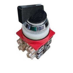 Chave seletora blindex 3 posições 2 polos preta 25/063