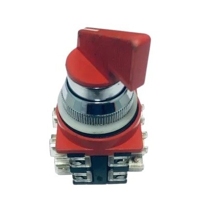Chave seletora blindex 3 posições 2 polos vermelho 25/063