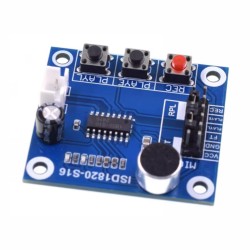 Módulo gravador de voz e player ISD1820 SMD