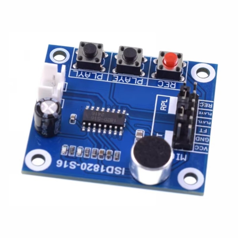 Módulo gravador de voz e player ISD1820 SMD