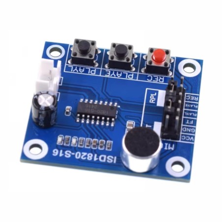Módulo gravador de voz e player ISD1820 SMD