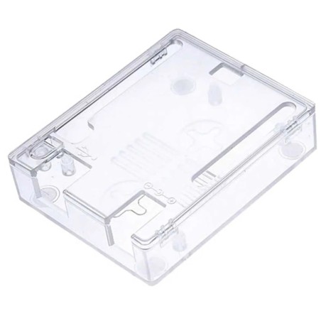 Case arduino uno em plástico ABS transparente