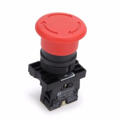 Botão de emergência vermelho trava 22mm XB2-ES542