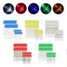 Kit led 3mm 5mm 200pcs 5 cores