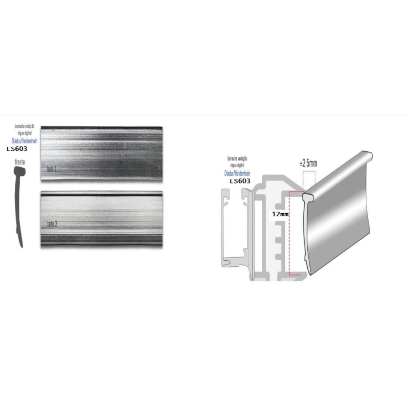 Borracha de vedação régua digital P 00.5 "Guarda pó" (Tipo Diadur)