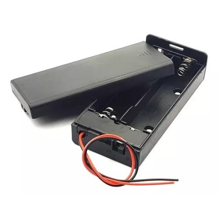 Suporte de pilha p/2 pilhas 18650 com chave