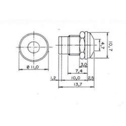 Suporte p/led 5mm cromado 6552 joto
