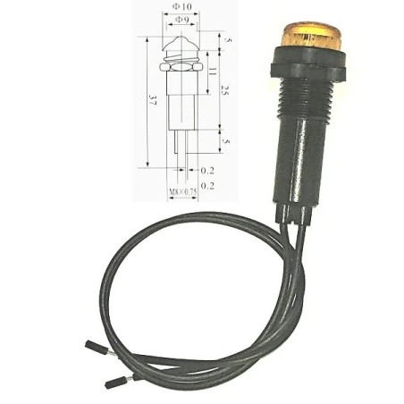 Sinaleiro olho de boi amarelo 110Vca
