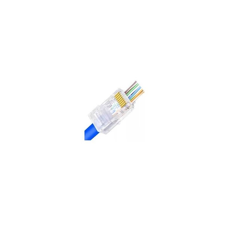 Conector RJ45 8x8 modular vazado