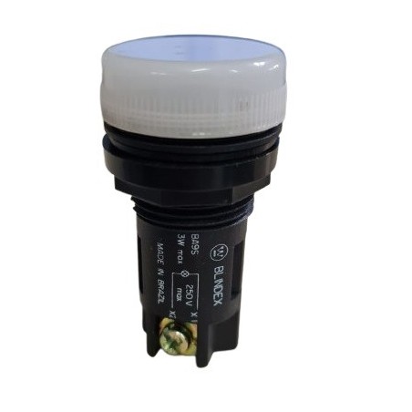 Sinaleiro branco 22mm E23SD00-W - Blindex