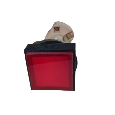 Sinaleiro vermelho quadrado 18x18mm 30mm BA15D K62 - 611/52