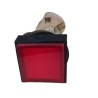 Sinaleiro vermelho quadrado 18x18mm 30mm BA15D K62 - 611/52