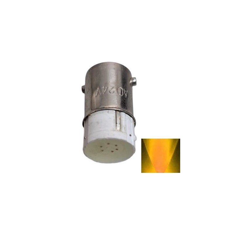 Lâmpada LED 24v amarelo ambar 800mcd BA9S EAO