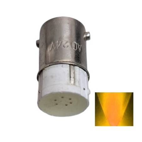 Lâmpada LED 24v amarelo ambar 800mcd BA9S EAO