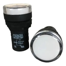 Sinaleiro led branco 22mm 110vac L20-DR1-WP