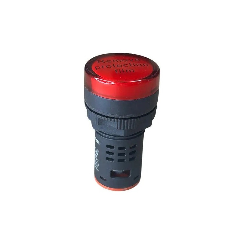 Sinaleiro led vermelho 22mm 110/220Vac - PL-SLVM
