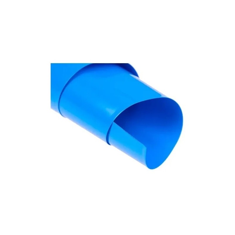 Tubo termo retratil PVC 170mm(chato) diametro 108mm branco(1 metro)