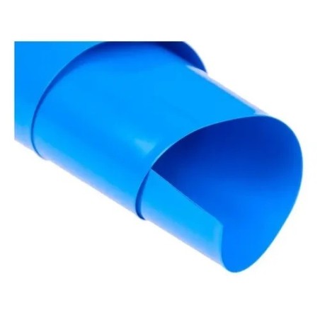 Tubo termo retratil PVC 170mm(chato) diametro 108mm branco(1 metro)