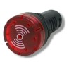 Sinaleiro led vermelho c/buzzer 22mm 220Vac - AD15-22SM-VM