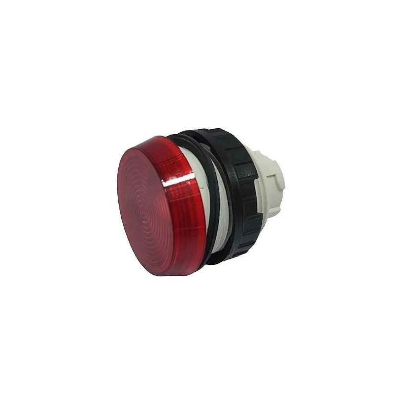 Sinaleiro vermelho 30mm faceado V301/13