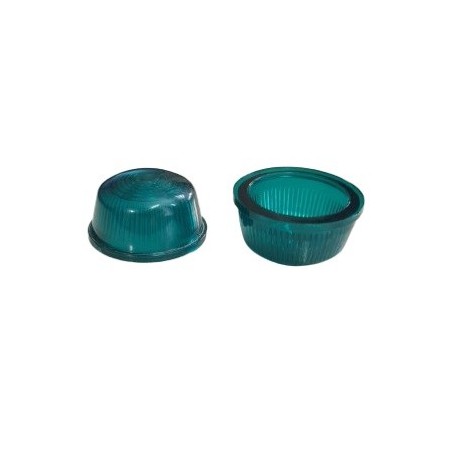 Lente de sinaleiro verde 30mm diametro x 15mm altura verde com anel