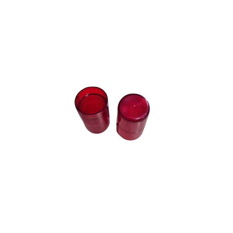 Lente de sinaleiro vermelho 18mm diametro x 40mm