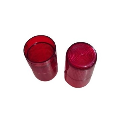 Lente de sinaleiro vermelho 18mm diametro x 40mm