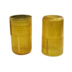Lente de sinaleiro amarelo 18mm diametro x 40mm