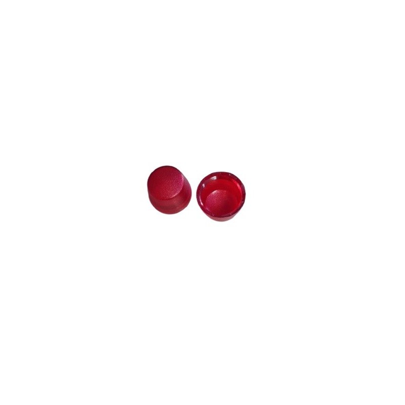 Lente de sinaleiro vermelho 18mm diametro x 13mm altura