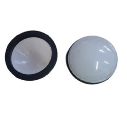 Lente de sinaleiro branca 28mm diametro x 8mm altura com anel