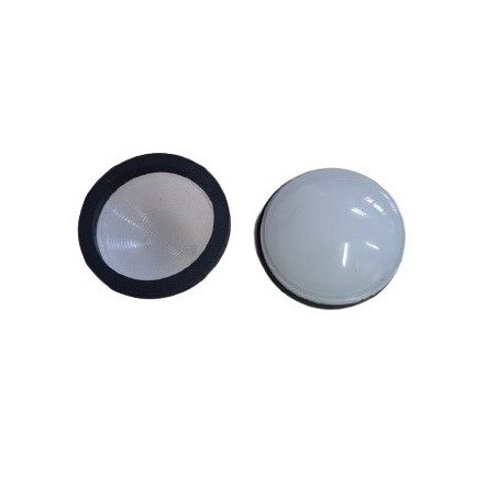 Lente de sinaleiro branca 28mm diametro x 8mm altura com anel