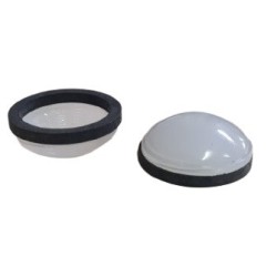 Lente de sinaleiro branca 28mm diametro x 8mm altura com anel