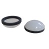 Lente de sinaleiro branca 28mm diametro x 8mm altura com anel